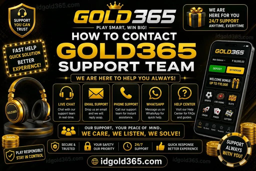 How to Contact Gold365 Support Team